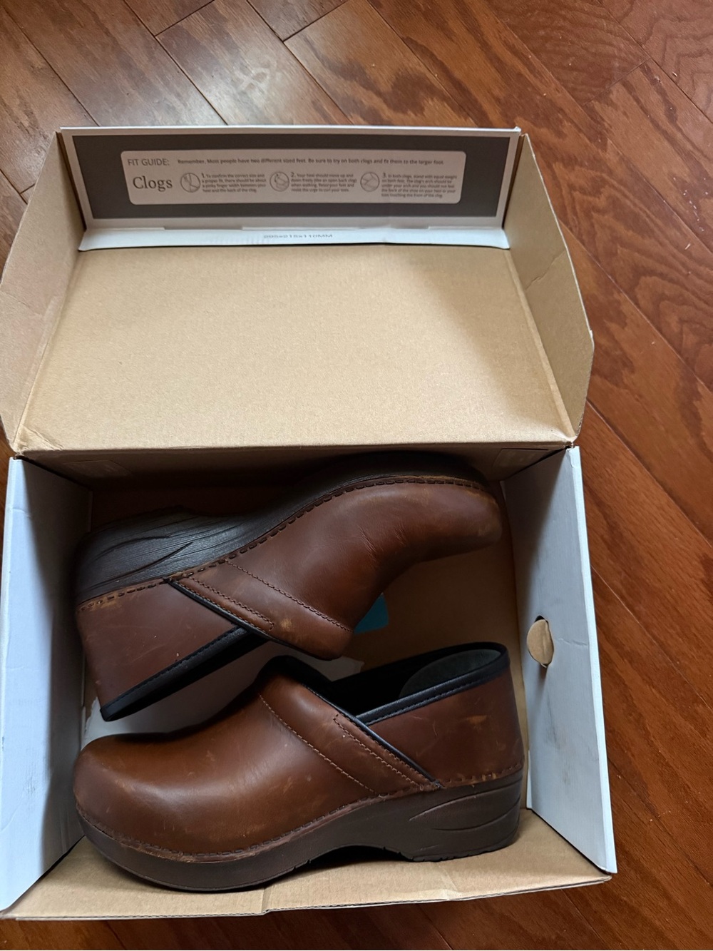 Dansko Brown Leather Slip-On Clogs
